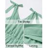 imageZESICA Womens 2025 Summer Boho Casual V Neck Sleeveless Midi Dresses Tie Shoulder Flowy Tiered A Line Beach Long SundressGreen