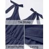 imageZESICA Womens 2025 Summer Boho Casual V Neck Sleeveless Midi Dresses Tie Shoulder Flowy Tiered A Line Beach Long SundressNavy