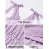 imageZESICA Womens 2025 Summer Boho Casual V Neck Sleeveless Midi Dresses Tie Shoulder Flowy Tiered A Line Beach Long SundressPurple