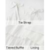 imageZESICA Womens 2025 Summer Boho Casual V Neck Sleeveless Midi Dresses Tie Shoulder Flowy Tiered A Line Beach Long SundressWhite