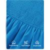 imageZESICA Womens 2025 Summer Boho Midi Dress Short Puff Sleeve Flowy A Line Tiered Beach Vacation Long DressesBlue