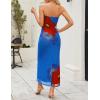 imageZESICA Womens Boho Floral Strapless Midi Dress 2025 Summer Off Shoulder Bodycon Beach Party Long DressesBlue
