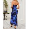 imageZESICA Womens Boho Floral Strapless Midi Dress 2025 Summer Off Shoulder Bodycon Beach Party Long DressesRoyal Blue
