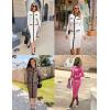 imageZESICA Womens Ribbed Crewneck Sweater Dress 2024 Fall Winter Long Sleeve Button Color Block Knit Midi DressesGreen