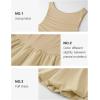 imageZESICA Womens 2025 Summer Boho Sleeveless Ruched Mini Dresses Scoop Neck Bubble A Line Short Tank SundressApricot