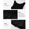 imageZESICA Womens 2025 Summer Boho Sleeveless Ruched Mini Dresses Scoop Neck Bubble A Line Short Tank SundressBlack