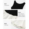 imageZESICA Womens 2025 Summer Boho Sleeveless Ruched Mini Dresses Scoop Neck Bubble A Line Short Tank SundressDim