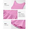 imageZESICA Womens 2025 Summer Boho Sleeveless Ruched Mini Dresses Scoop Neck Bubble A Line Short Tank SundressPink