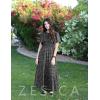 imageZESICA Womens 2025 Summer Casual Floral Print Short Flutter Sleeve Crew Neck Smocked High Waist Flowy Maxi DressBlack