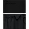 imageZESICA Womens 2025 Summer Short Sleeve Midi Dresses Casual Crew Neck Knit Belted Pleated A Line Flowy Wedding Guest DressBlack