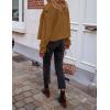 imageZESICA Womens Long Sleeve Crop Trench Coat Lapel Double Breasted Loose Casual Jacket with PocketsBrown