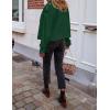 imageZESICA Womens Long Sleeve Crop Trench Coat Lapel Double Breasted Loose Casual Jacket with PocketsGreen