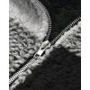 imageZESICA Womens Plaid Long Sleeve Zipper Sherpa Fleece Sweatshirt Pullover Jacket Coat with PocketsBlack