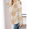 imageZESICA Womens Plaid Long Sleeve Zipper Sherpa Fleece Sweatshirt Pullover Jacket Coat with PocketsYellow