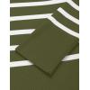 imageZESICA Womens Fall Winter Striped Long Sleeve Crew Neck Ribbed Knit Side Slit Oversized Pullover Sweater Jumper TopArmygreen