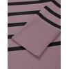 imageZESICA Womens Fall Winter Striped Long Sleeve Crew Neck Ribbed Knit Side Slit Oversized Pullover Sweater Jumper TopPurple