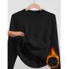 imageZESICA Womens Fleece Sherpa Lined Sweater Winter Thermal Shirts Long Sleeve Mock Neck Slim Fitted Pullover TopsBlack