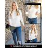 imageZESICA Womens Fleece Sherpa Lined Sweater Winter Thermal Shirts Long Sleeve Mock Neck Slim Fitted Pullover TopsCoffee