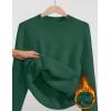 imageZESICA Womens Fleece Sherpa Lined Sweater Winter Thermal Shirts Long Sleeve Mock Neck Slim Fitted Pullover TopsDarkgreen