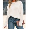 imageZESICA Womens Oversized Long Sleeve Crew Neck Sweaters Ribbed Knit Tops Casual Pullover SweaterApricot
