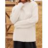 imageZESICA Womens Oversized Long Sleeve Crew Neck Sweaters Ribbed Knit Tops Casual Pullover SweaterApricot