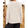 imageZESICA Womens Oversized Long Sleeve Crew Neck Sweaters Ribbed Knit Tops Casual Pullover SweaterApricot