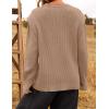 imageZESICA Womens Oversized Long Sleeve Crew Neck Sweaters Ribbed Knit Tops Casual Pullover SweaterKhaki