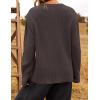 imageZESICA Womens Oversized Long Sleeve Crew Neck Sweaters Ribbed Knit Tops Casual Pullover SweaterNutmeg