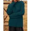 imageZESICA Womens Oversized Long Sleeve Crew Neck Sweaters Ribbed Knit Tops Casual Pullover SweaterTeal