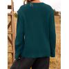 imageZESICA Womens Oversized Long Sleeve Crew Neck Sweaters Ribbed Knit Tops Casual Pullover SweaterTeal