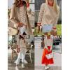 imageZESICA Womens Spring Striped Sweaters Long Sleeve Crew Neck Shirts Color Block Lightweight Pullover TopsBrown