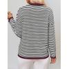 imageZESICA Womens Spring Striped Sweaters Long Sleeve Crew Neck Shirts Color Block Lightweight Pullover TopsDim