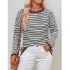 imageZESICA Womens Spring Striped Sweaters Long Sleeve Crew Neck Shirts Color Block Lightweight Pullover TopsDim
