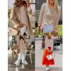 imageZESICA Womens Spring Striped Sweaters Long Sleeve Crew Neck Shirts Color Block Lightweight Pullover TopsLavender