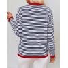 imageZESICA Womens Spring Striped Sweaters Long Sleeve Crew Neck Shirts Color Block Lightweight Pullover TopsNavy