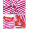 imageZESICA Womens Spring Striped Sweaters Long Sleeve Crew Neck Shirts Color Block Lightweight Pullover TopsRose