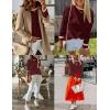 imageZESICA Womens Spring Striped Sweaters Long Sleeve Crew Neck Shirts Color Block Lightweight Pullover TopsWineblack