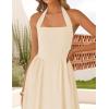 imageZESICA Womens Summer Sleeveless Halter Midi Dress 2025 Off Shoulder High Waist Swing Flowy Beach Long DressesApricot