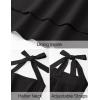 imageZESICA Womens Summer Sleeveless Halter Midi Dress 2025 Off Shoulder High Waist Swing Flowy Beach Long DressesBlack