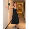 imageZESICA Womens Summer Sleeveless Halter Midi Dress 2025 Off Shoulder High Waist Swing Flowy Beach Long DressesBlack