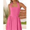 imageZESICA Womens Summer Sleeveless Halter Midi Dress 2025 Off Shoulder High Waist Swing Flowy Beach Long DressesHotpink