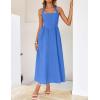 imageZESICA Womens Summer Sleeveless Halter Midi Dress 2025 Off Shoulder High Waist Swing Flowy Beach Long DressesRoyal Blue