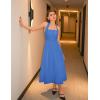 imageZESICA Womens Summer Sleeveless Halter Midi Dress 2025 Off Shoulder High Waist Swing Flowy Beach Long DressesRoyal Blue