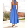 imageZESICA Womens Summer Sleeveless Halter Midi Dress 2025 Off Shoulder High Waist Swing Flowy Beach Long DressesRoyal Blue