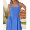 imageZESICA Womens Summer Sleeveless Halter Midi Dress 2025 Off Shoulder High Waist Swing Flowy Beach Long DressesRoyal Blue