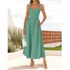 imageZESICA Womens Summer Sleeveless Halter Midi Dress 2025 Off Shoulder High Waist Swing Flowy Beach Long DressesSage