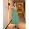 imageZESICA Womens Summer Sleeveless Halter Midi Dress 2025 Off Shoulder High Waist Swing Flowy Beach Long DressesSage