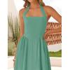 imageZESICA Womens Summer Sleeveless Halter Midi Dress 2025 Off Shoulder High Waist Swing Flowy Beach Long DressesSage