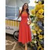 imageZESICA Womens Summer Sleeveless Halter Midi Dress 2025 Off Shoulder High Waist Swing Flowy Beach Long DressesWatermelonred