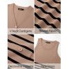 imageZESICA Womens Two Piece Outfits Bodycon Sweater Dress Long Sleeve Cropped Cardigan Striped Fall Knit SetsKhaki